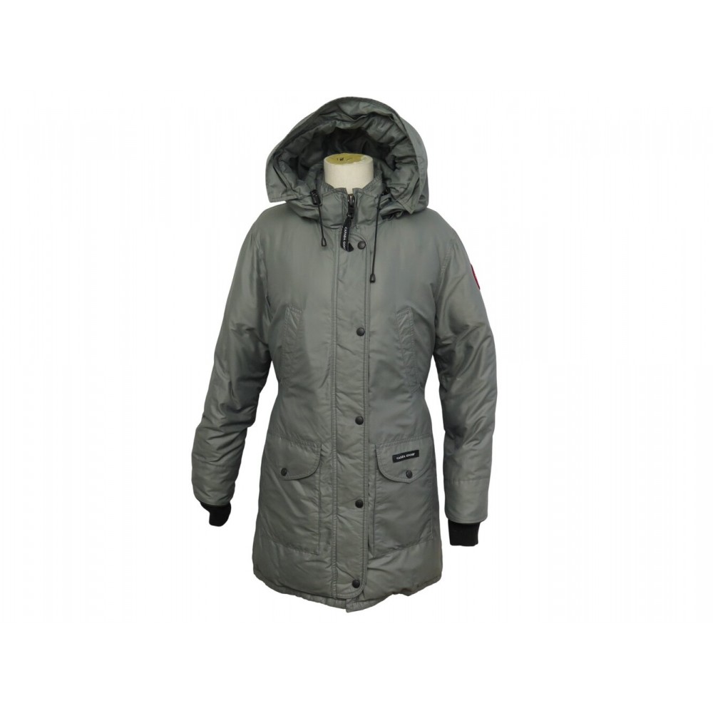 BLOUSON CANADA GOOSE PARKA A CAPUCHE TRILLIUM 6545L M 40 GRIS MANTEAU COAT 1525€