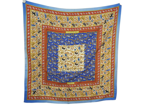 foulard hermes chasse en inde michel duchene en soie