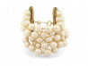bracelet chanel manchette perles 6 rangs 20cm
