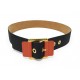 NEUF CEINTURE LOUIS VUITTON TOILE NOIRE & CUIR BRIQUE T80 BLACK CANVAS BELT 450€