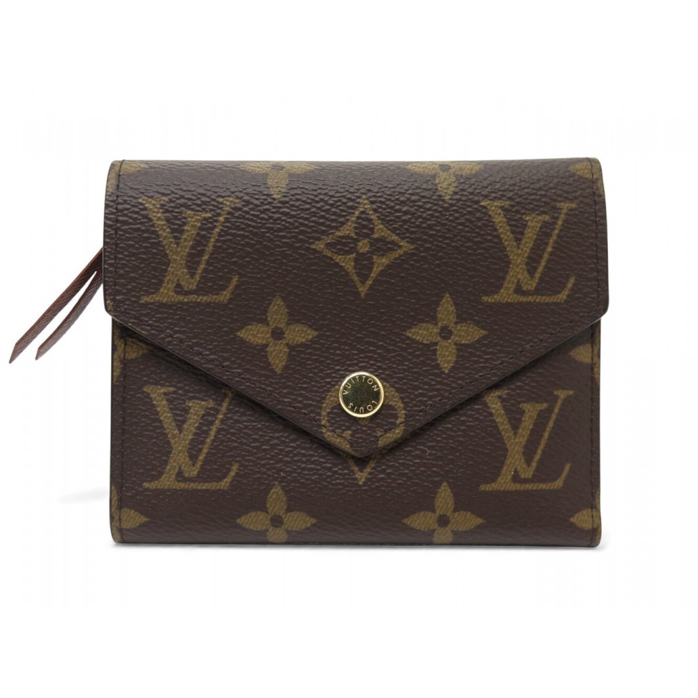 NEUF PORTEFEUILLE LOUIS VUITTON VICTORINE M62472 EN TOILE MONOGRAM WALLET 460€