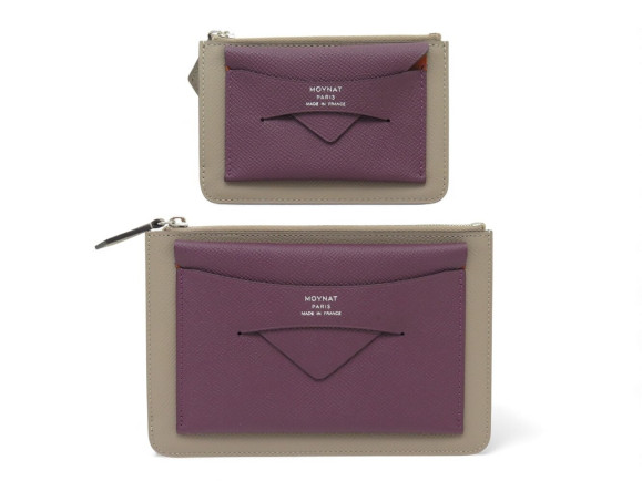  lot 2 pochettes moynat enveloppe pm gm cuir