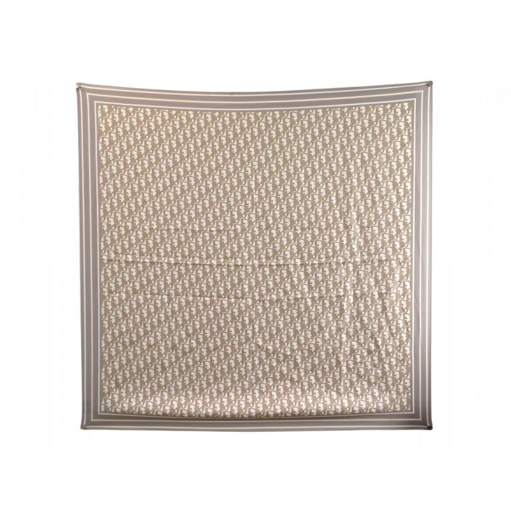 FOULARD CHRISTIAN DIOR CARRE 90 TOILE MONOGRAMME OBLIQUE SOIE SILK SCARF 520€