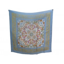 FOULARD HERMES EARLY AMERICA CARRE GEANT 140 MOUSSELINE DE SOIE SILK SCARF 895€