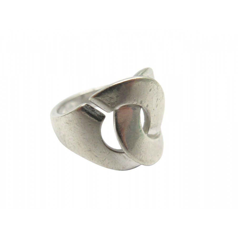 VINTAGE BAGUE DINH VAN MENOTTES R16 T53 EN ARGENT MASSIF 925 7GR SILVER RING