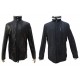BLOUSON HERMES REVERSIBLE EN CUIR D'AGNEAU NOIR & TISSU NOIR T 50 M COAT 8500€