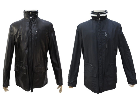 blouson hermes reversible en cuir d'agneau noir