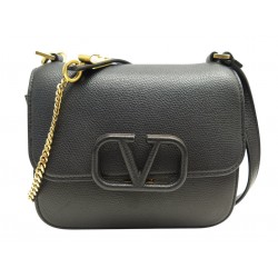 SAC A MAIN VALENTINO GARAVANI VSLING PM CUIR GRAINE NOIR BANDOULIERE BAG 1790€
