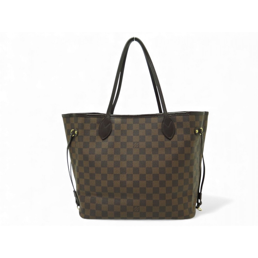 SAC A MAIN LOUIS VUITTON NEVERFULL MM N40599 EN TOILE DAMIER EBENE HANDBAG 1550€