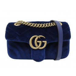 NEUF SAC A MAIN GUCCI MARMONT GG PM 446744 VELOURS VIOLET BANDOULIERE BAG 2100€