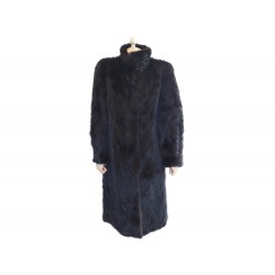 MANTEAU LONG SPRUNG FRERES 40 M EN FOURRURE DE VISON MARRON COAT FUR MINK COAT