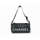 SAC A MAIN CHANEL A24984 SPORTLINE CYLINDRE LOGO CC EN TOILE PVC NOIRE HAND BAG
