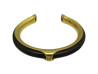 bracelet hermes kyoto taille 16 en metal dore et cuir