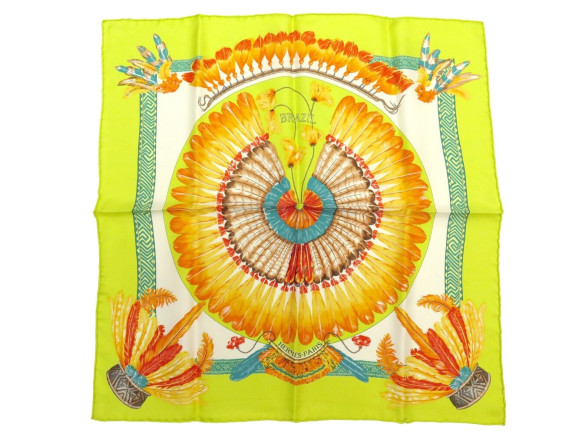 foulard hermes gavroche brazil carre 45 cm en soie