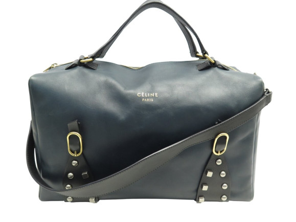 sac a main celine square bag 168563 cuir bleu navy