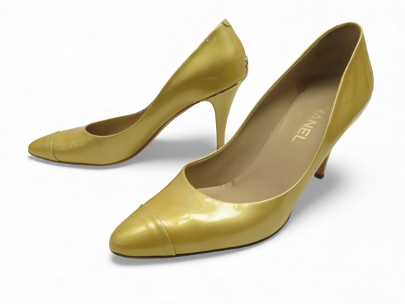 chaussures chanel g25877 escarpins 39.5 cuir vernis