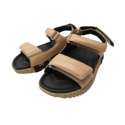 NEUF CHAUSSURES HERMES SANDALES JUNIOR H242181Z EN CUIR BEIGE 38 SANDALS 790€