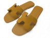 chaussures sandales hermes oran jaune chevre