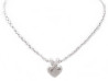collier chaumet pendentif coeur lien diamant or blanc