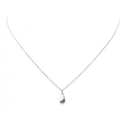 NEUF COLLIER TIFFANY & CO PENDENTIF LARME EN PLATINE 3GR TEARDROP NECKLACE 1500€