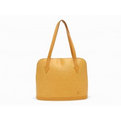 VINTAGE SAC A MAIN LOUIS VUITTON LUSSAC GM CUIR EPI JAUNE LEATHER HAND BAG 1740€