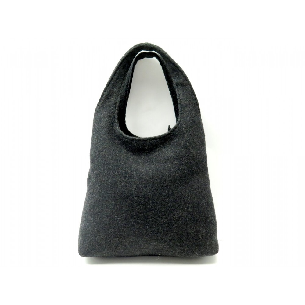 NEUF VINTAGE SAC A MAIN MIU MIU HOBO SLING LAINE ANTHRACITE WOOL BAG PURSE 1900€