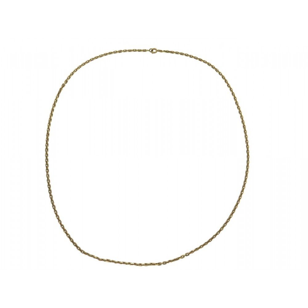 COLLIER CHAINE MAILLES FORCAT T 55 CM EN OR JAUNE 18K 14GR YELLOW GOLD NECKLACE
