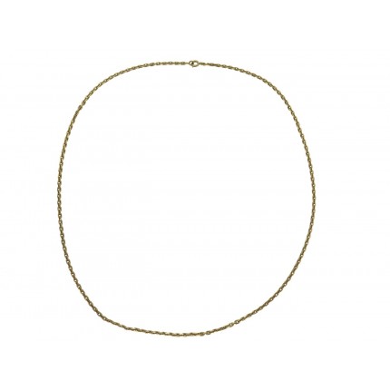 COLLIER CHAINE MAILLES FORCAT T 55 CM EN OR JAUNE 18K 14GR YELLOW GOLD NECKLACE