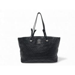 NEUF SAC A MAIN CHANEL CABAS SHOPPING CUIR GRAINE MATELASSE NOIR TOTE BAG 6900€