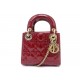 SAC A MAIN CHRISTIAN DIOR LADY MINI CUIR VERNIS ROUGE BANDOULIERE HAND BAG 4700€