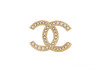  broche chanel logo cc perles 2024 en metal dore