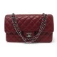 SAC A MAIN CHANEL TIMELESS CLASSIQUE MEDIUM CUIR MATELASSE BORDEAUX BAG 10300€