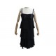 ROBE CHANEL A BRETELLES NOEUD M 40 LAGERFELD 2001 EN SOIE NOIR SILK DRESS 4900€