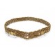 VINTAGE CEINTURE CHANEL CHAINE ENTRELACEE T82 CUIR ET METAL DORE LETAHER BELT