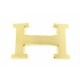 NEUF BOUCLE DE CEINTURE HERMES H 32 MM EN METAL DORE BROSSE GOLDEN BUCKLE BELT