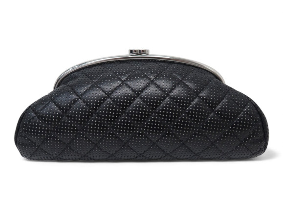 sac a main chanel pochette cuir perfore matelasse