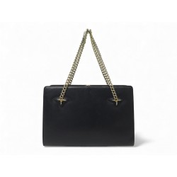 VINTAGE SAC A MAIN GUCCI PORTE EPAULE EN CUIR GRAINE BLEU MARINE HOBO HAND BAG