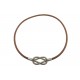 NEUF COLLIER HERMES ATAME 38 CM OU BRACELET DOUBLE TOUR 17CM CUIR NECKLACE 370€