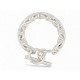 NEUF BRACELET HERMES CHAINE D'ANCRE GM H101672B 12 MAILLONS ARGENT 70GR SILVER
