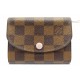 PORTE MONNAIE LOUIS VUITTON ROSALIE N61276 TOILE DAMIER EBENE BOITE WALLET 340€