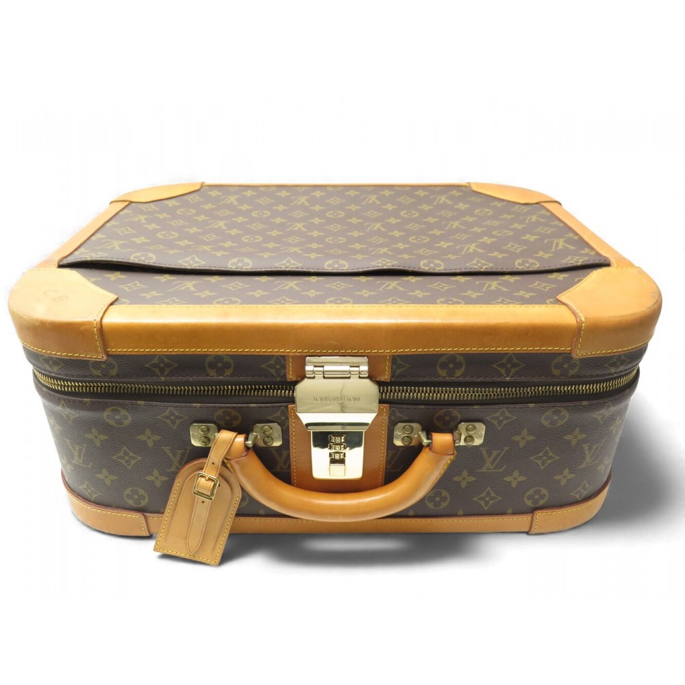 VINTAGE VALISE A MAIN LOUIS VUITTON STRATOS 50 SECRET LOCK TOILE MONOGRAM 2350€