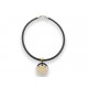 NEUF COLLIER BULGARI TONDO PENDENTIF FLOCON DE NEIGE OR JAUNE 18K ACIER NECKLACE
