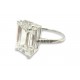 NEUF BAGUE SOLITAIRE SOLITAIRE DIAMANT TAILLE EMERAUDE 7CT T55 OR BLANC 18K RING