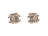 boucles d'oreilles chanel puces cube logo cc 3d