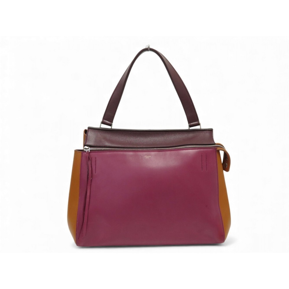 SAC A MAIN CELINE EDGE GM EN CUIR TRICOLORE ORANGE ROUGE LEATHER HAND BAG 2500€