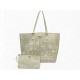 SAC A MAIN PRADA CABAS SHOPPING FORI CUIR BLANC POCHETTE CUT-OUT TOTE BAG 2300€