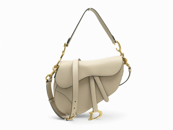  sac a main christian dior saddle en cuir beige
