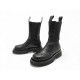 NEUF CHAUSSURES BOTTINES BOTTEGA VENETA LUG 38 CHELSEA EN CUIR NOIR BOOTS 1200€