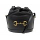 NEUF SAC A MAIN GUCCI HORSEBIT 1955 SEAU 602118 CUIR NOIR BANDOULIERE BAG 1950€