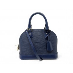 NEUF SAC A MAIN LOUIS VUITTON ALMA BB M40855 CUIR EPI BLEU BANDOULIERE BAG 1700€